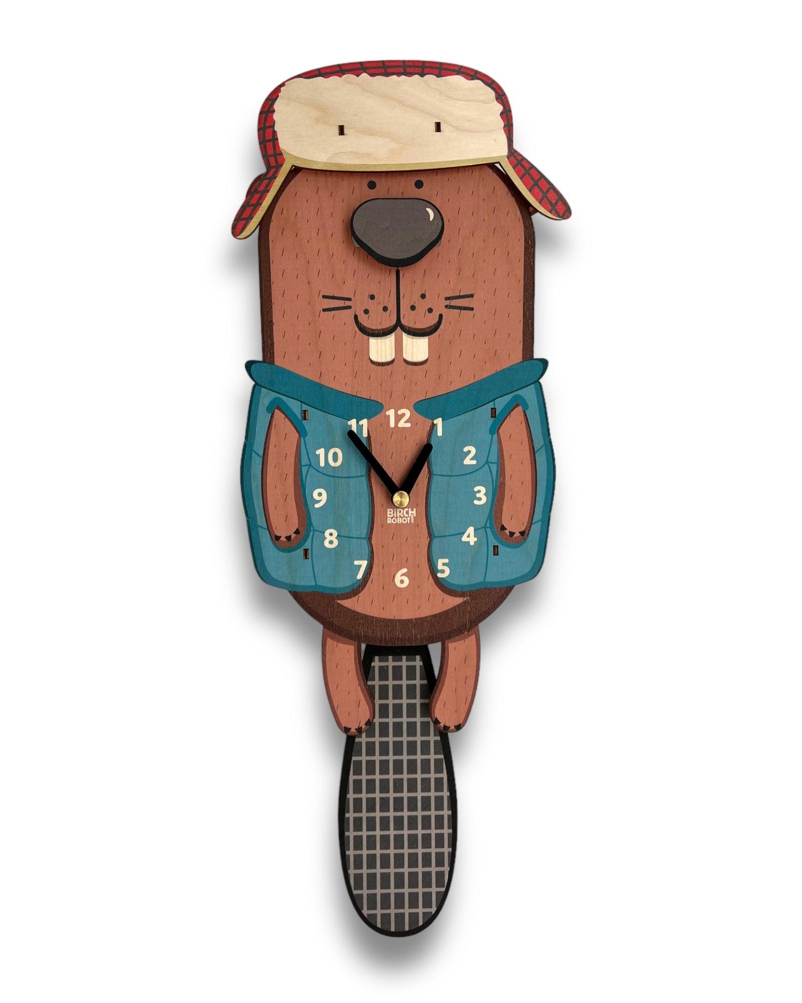 Chewy the Beaver Lil Adventurer Pendulum Clock