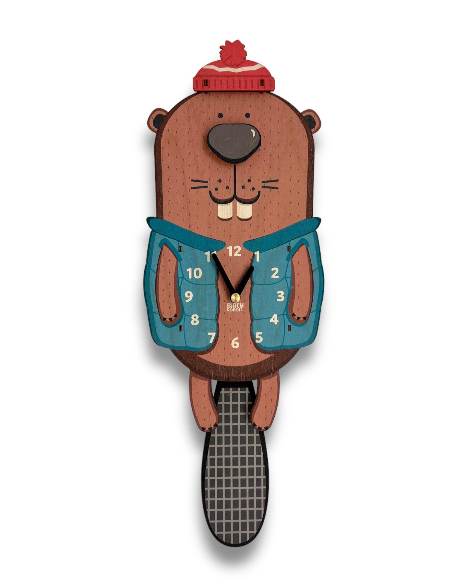 Chewy the Beaver Lil Adventurer Pendulum Clock
