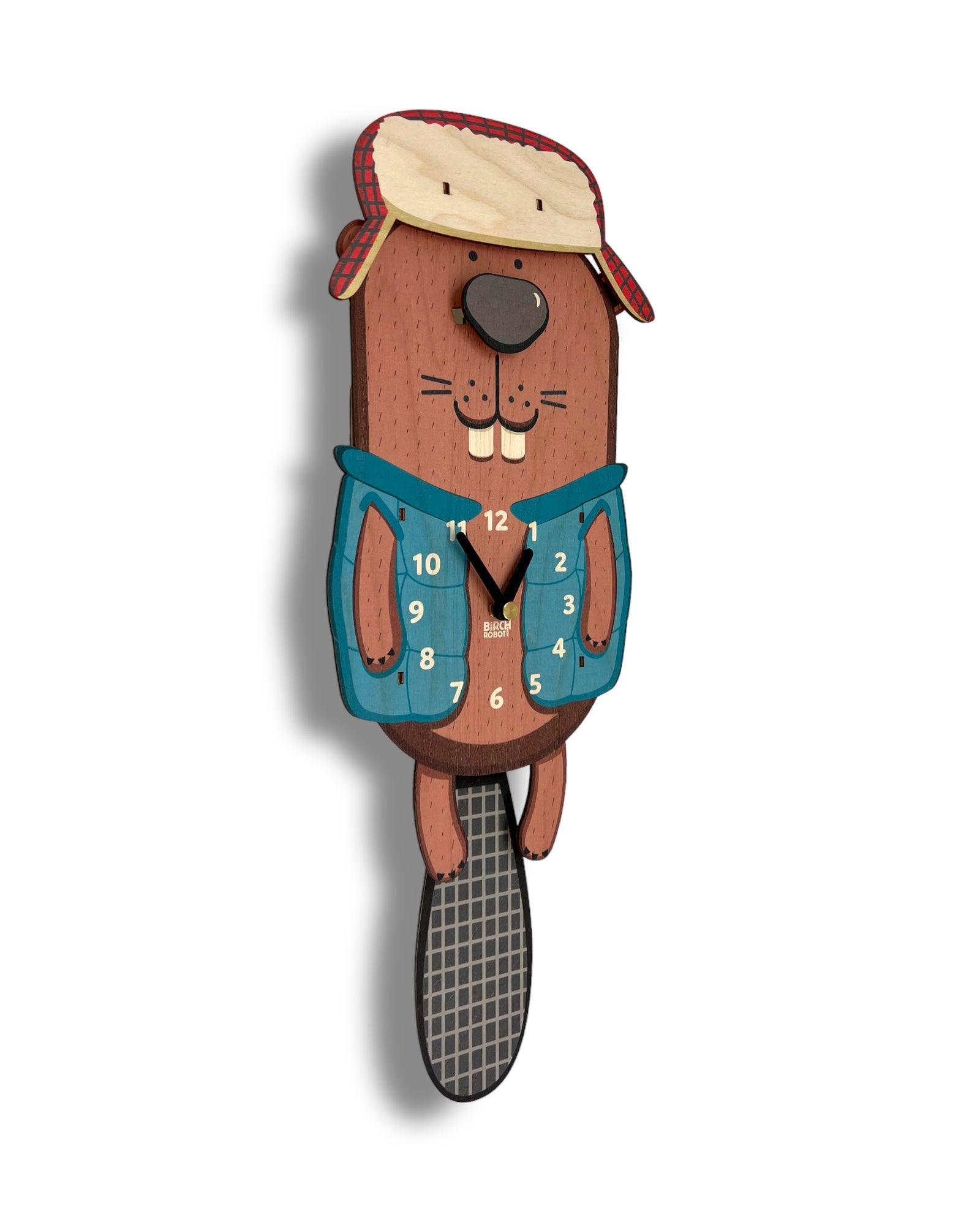 Chewy the Beaver Lil Adventurer Pendulum Clock