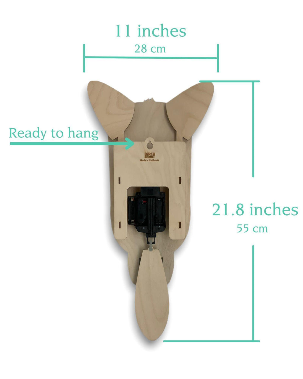 Hunter the Fox Pendulum Clock
