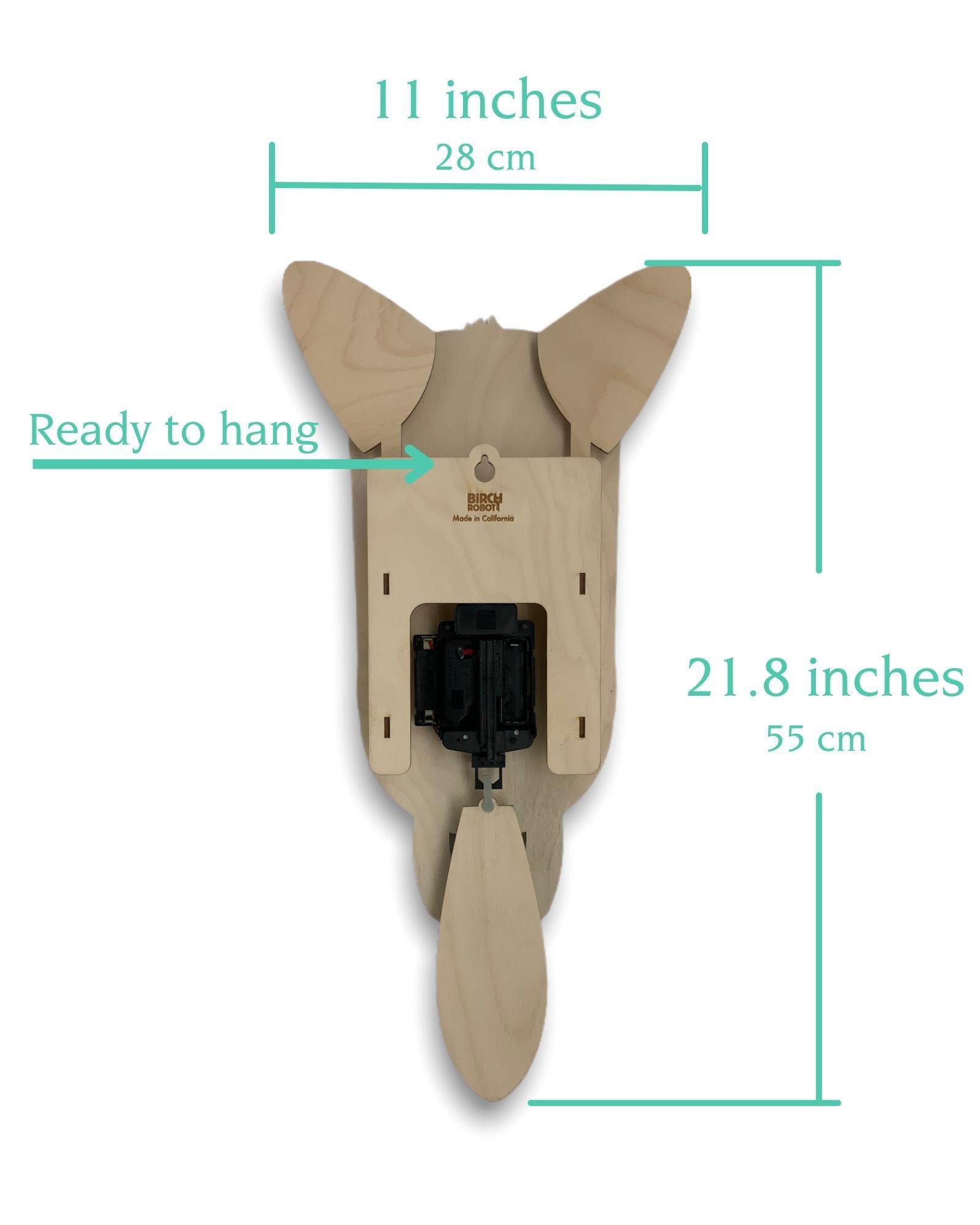 Hunter the Fox Pendulum Clock