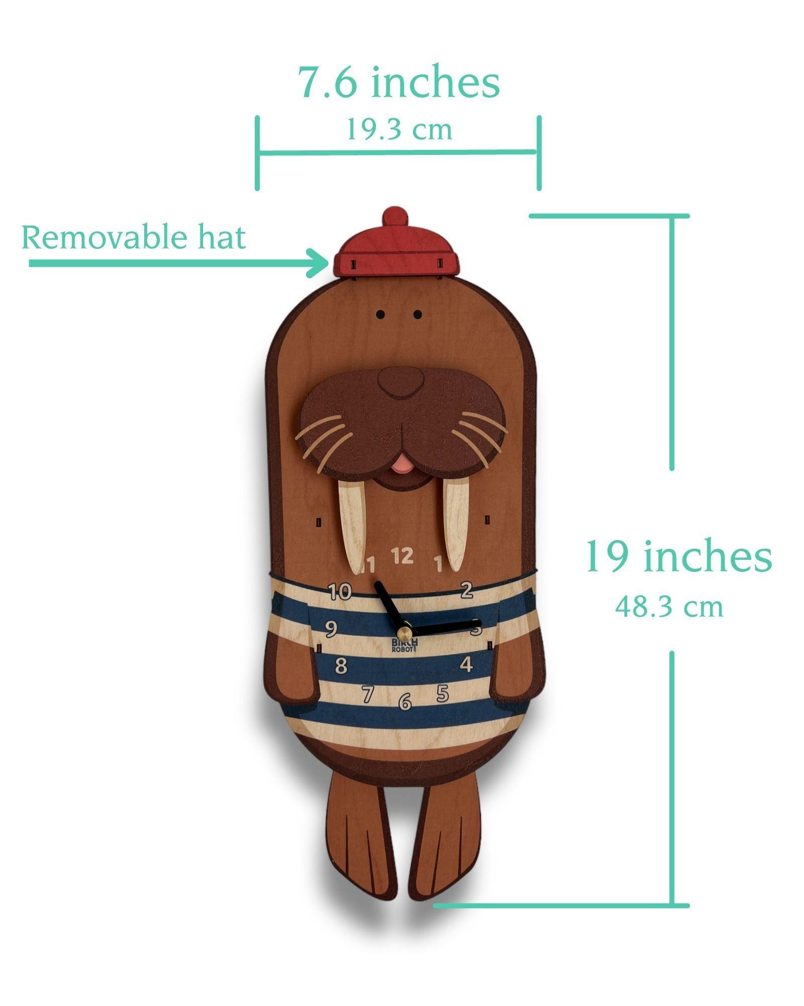 Whiskers the Walrus Pendulum Clock
