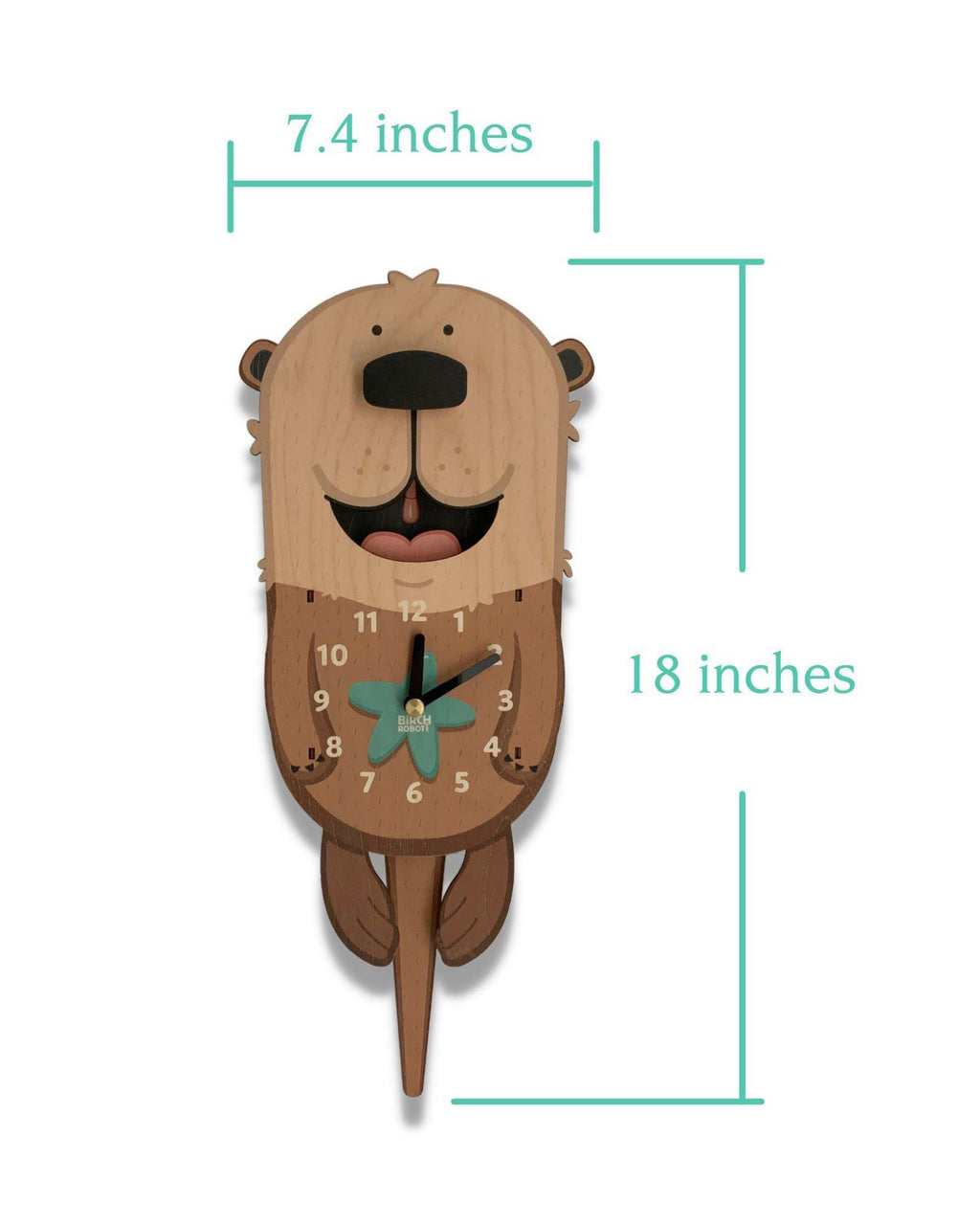 Lola the Otter Pendulum Clock
