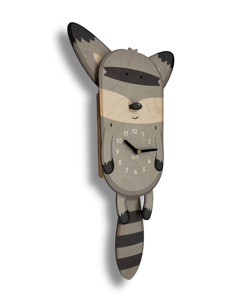 Rocky the Raccoon Pendulum Clock