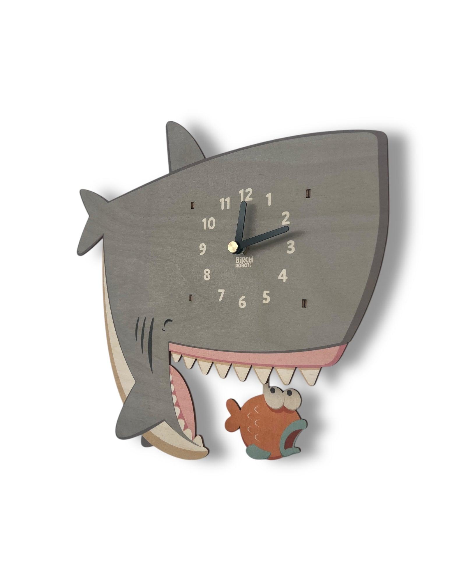 Crush the Shark Pendulum Clock