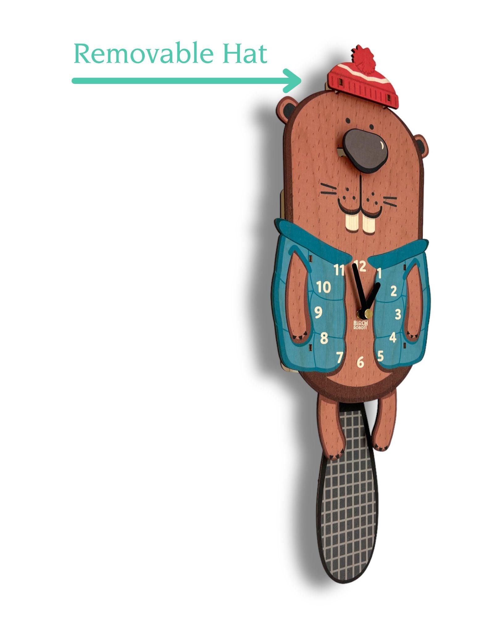 Chewy the Beaver Lil Adventurer Pendulum Clock