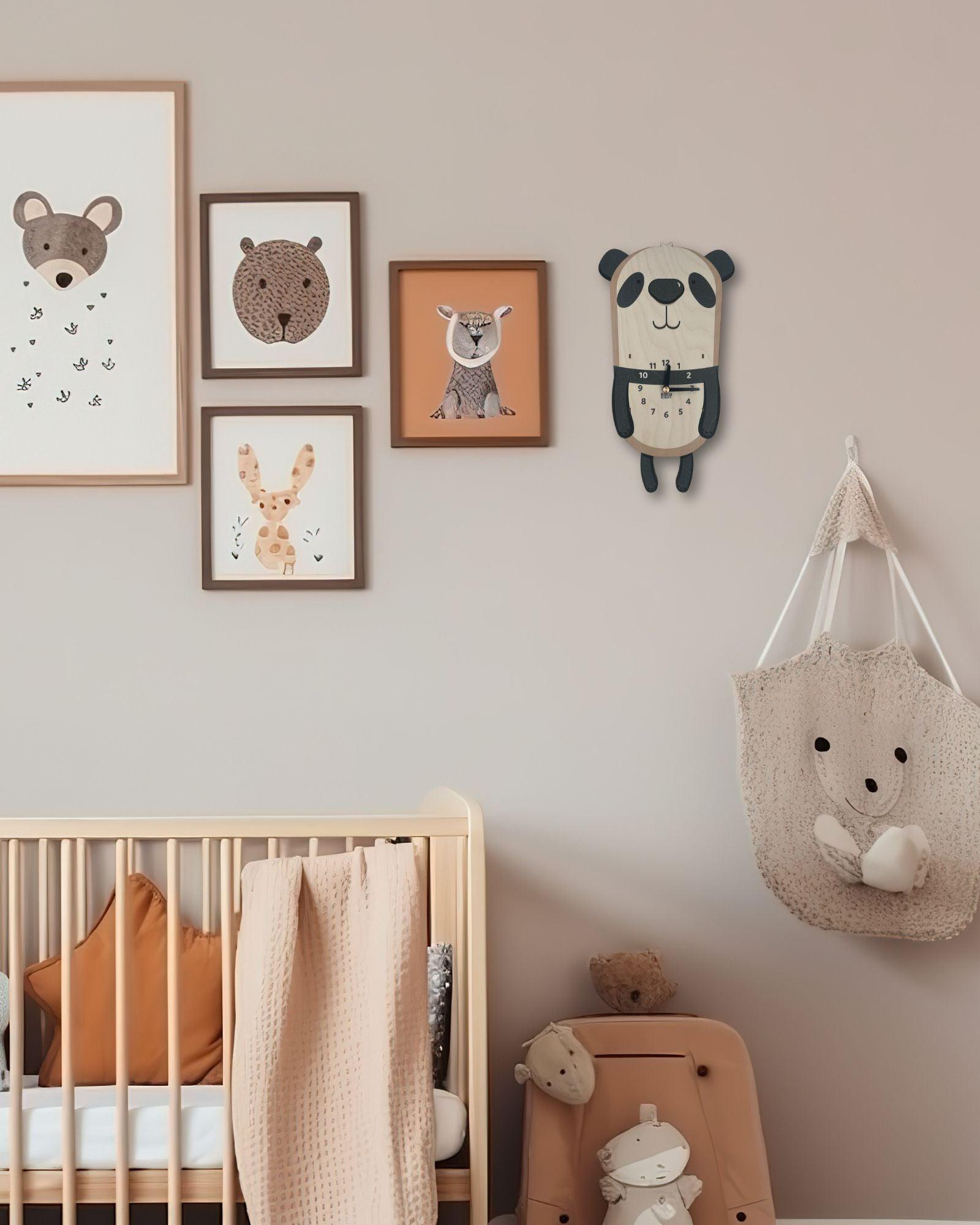 Jia the Panda Pendulum Clock