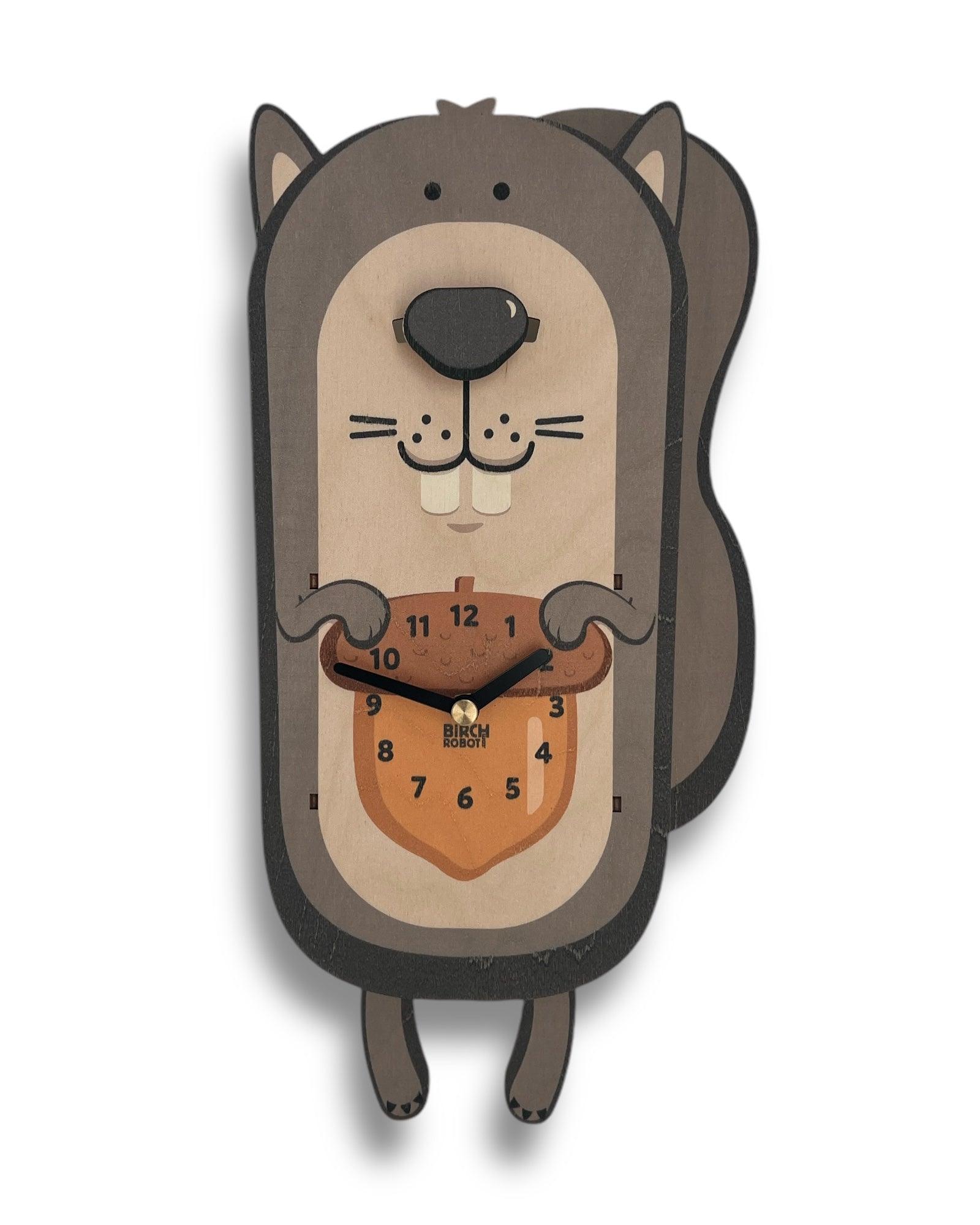 Chestnut the Squirrel Pendulum Clock