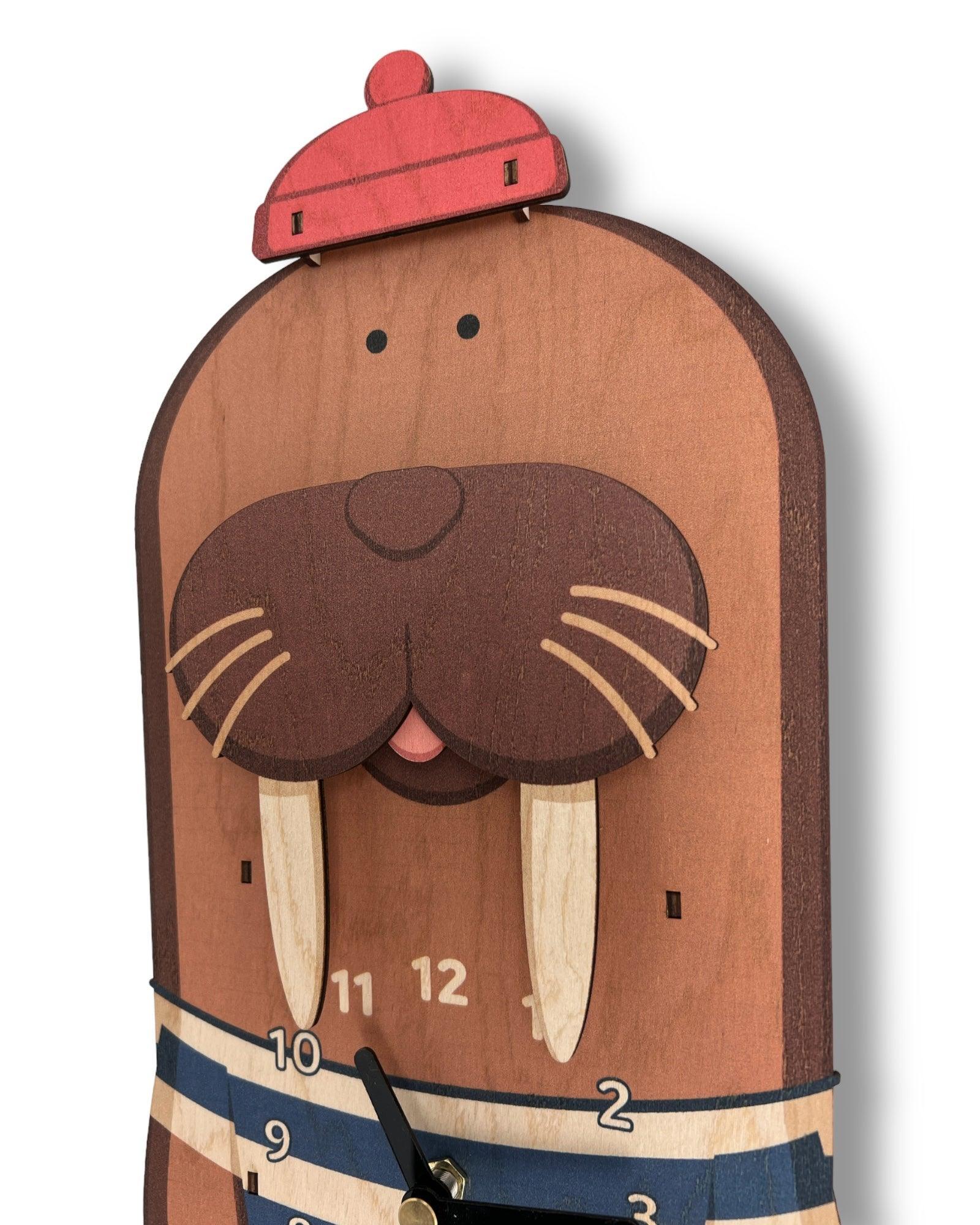 Whiskers the Walrus Pendulum Clock