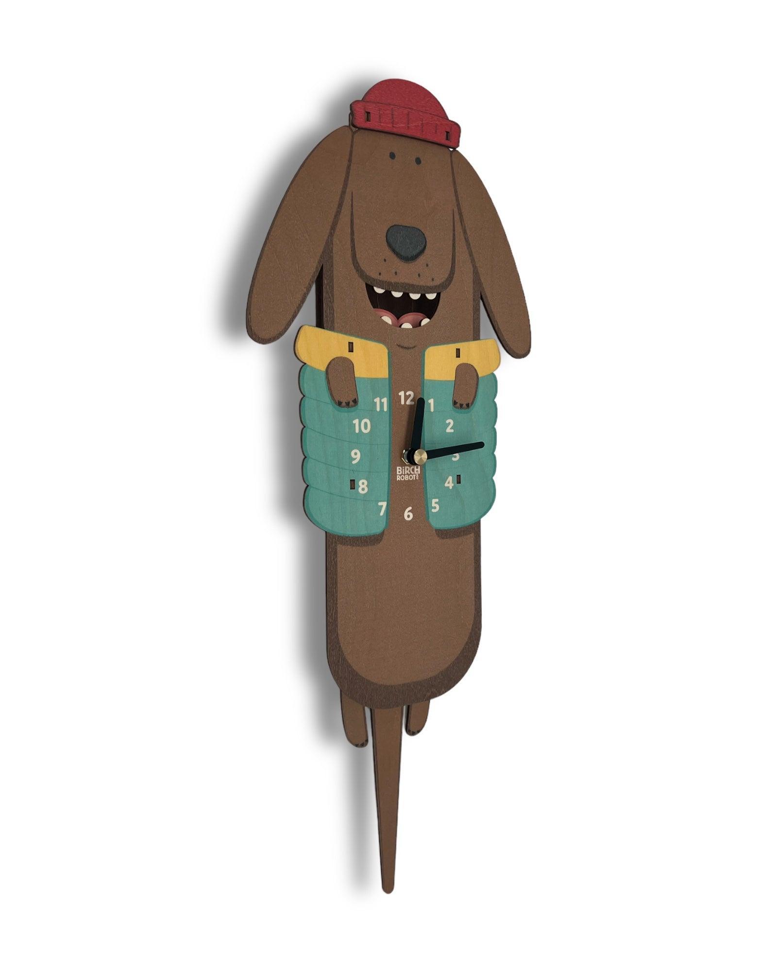 Gus the Dachshund Pendulum Clock