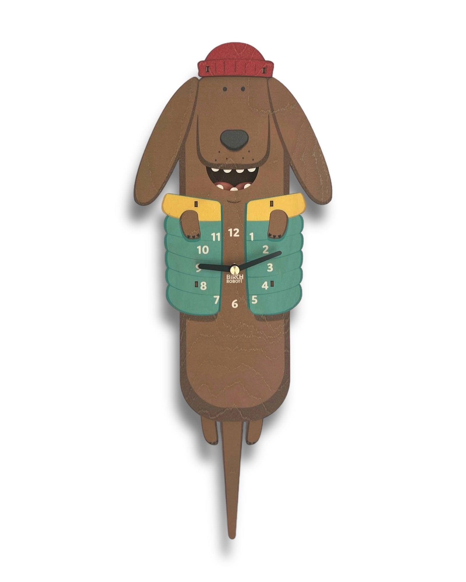 Gus the Dachshund Pendulum Clock